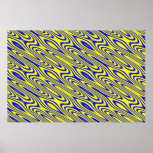 Lapis Lazuli Swirlies Abstrato Pattern Poster