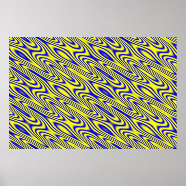 Lapis Lazuli Swirlies Abstrato Pattern Poster (Frente)