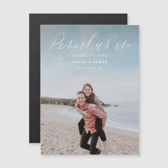 Lápis magnéticos para salvar o Cartão com fotos de (Frente/Verso)