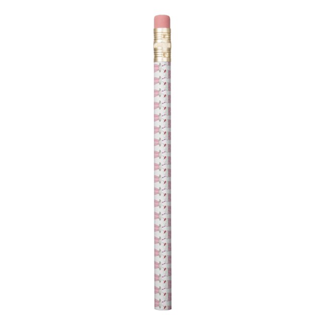 Lápis Sorvete de Morango Rosa Shake Milkshake Dessert (Vertical)