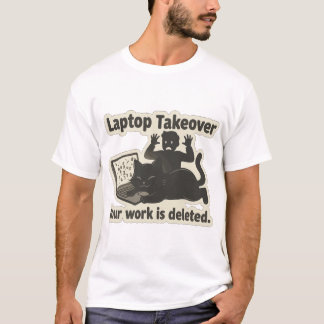 Laptop Tomada do T-Shirt