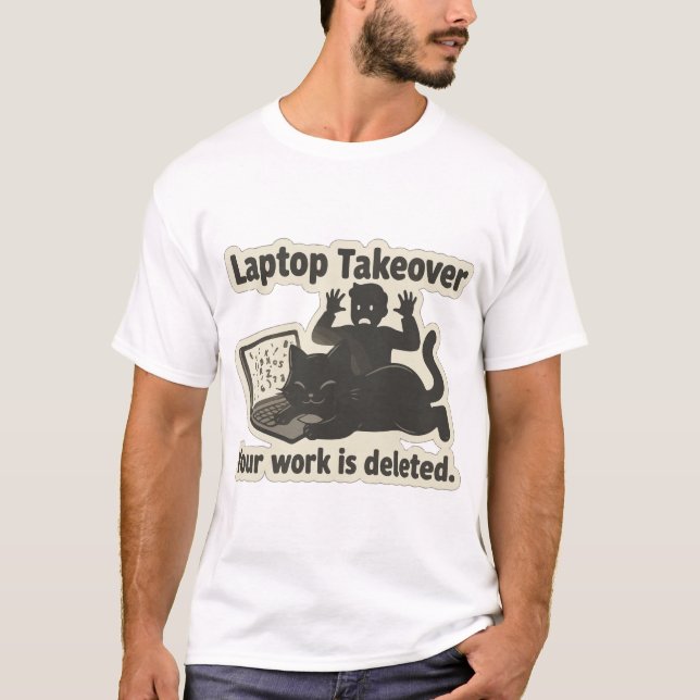 Laptop Tomada do T-Shirt (Frente)
