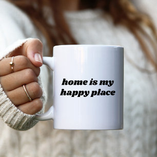 Lar é o meu lugar feliz Caneca de Café