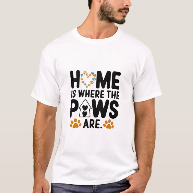 lar é onde as patas estão a camiseta (Frente)