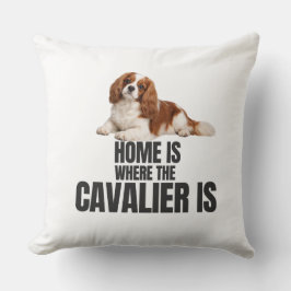 Lar é Onde Está o Cavalier Almofada Decorativa