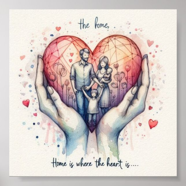 Lar é onde o coração está Impressão (Frente)