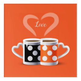 Laranja + bolinhas pretaArte acrítica de decoração