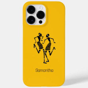 Laranja, Bonita Silhouette Feliz Dançarinos