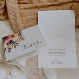 Laranja Borboleta | Cartões de agradecimentos bege