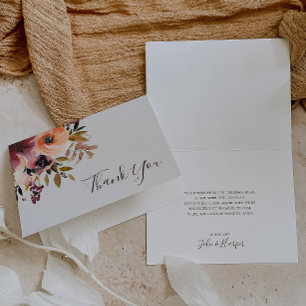 Laranja Borboleta   Cartões de agradecimentos bege