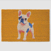 Laranja Bulldog Francês Ilustração de Pontos Color