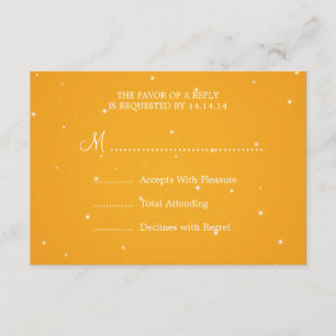 Laranja Chain Wedding elegante Sparkling de RSVP