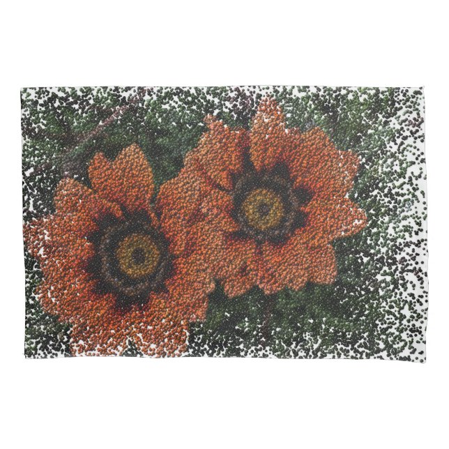 Laranja Daisy Balls Pillowcase (Frente)