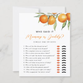 Laranja Doce Cute Little Jogo de Chuveiro de Adivi