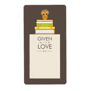 Laranja doce da etiqueta do nome do Bookplate da