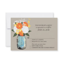 Laranja e Amarelo Citrus Bloom Mason Jar | RSVP