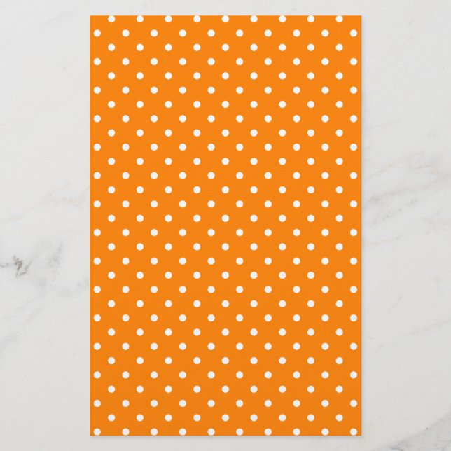 Laranja e Bolinhas de Cor Branco (Frente)