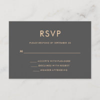 Laranja e Cinza Fumê | Resposta de Casamento Mapa 