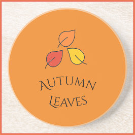 Laranja e Dourado outono deixa Porta copos Design