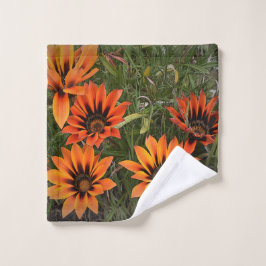 Laranja e Gazanias Negra Face Toalha