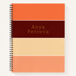 Laranja e Pêssego Horizontal de Colorblock