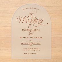 Laranja Escuro Moderno Minimalista Arco Casamento 