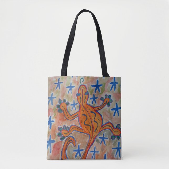 Laranja Gecko Tote Bag (Frente)