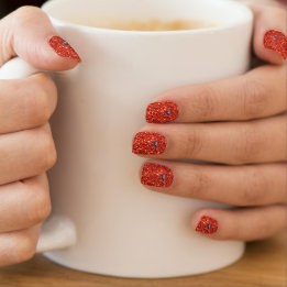 Laranja Glitter Black Cat Minx Nail Art