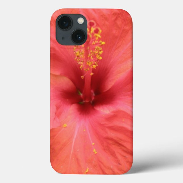 Laranja Hibiscus Flower Macro iPad Case (Verso)