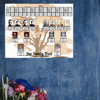 Laranja Leafage Árvore Árvore Dois Poster