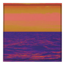 Laranja moderno e mar roxo e céu