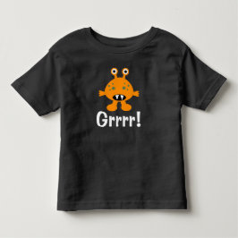 Laranja Monstro - Camiseta de Jersey Fina para Cri