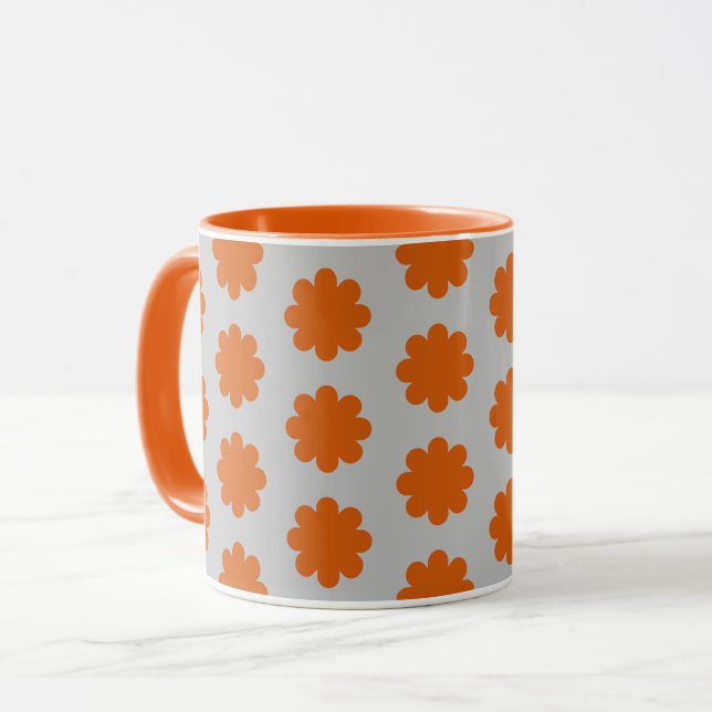 Laranja na Cinza da Xícara de Flor (Frente Esquerda)