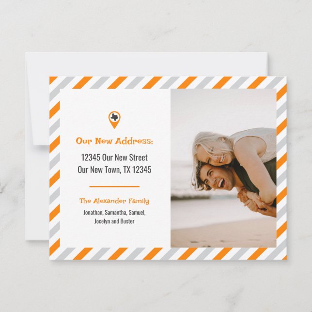 Laranja, Nós Mudamos Foto Movendo-Se Em Striped (Verso)