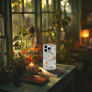 Laranja Personalizado Bordado Floral com Cotação