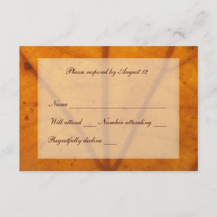 Laranja Queda Folha Rsvp com envelope