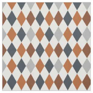 Laranja queimada Longhorn e Cinza Argyle Tecido Pa