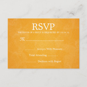 Laranja romântica Wedding elegante de RSVP Paris