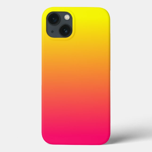 Laranja Rosa Amarelo Vibrante Moderno Ombre (Verso)