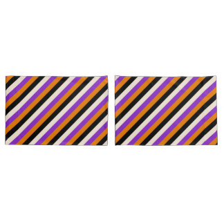 Laranja Roxo Preto Listra de Halloween