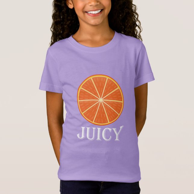 Laranja Suculenta - Camiseta de Jérsei fino para r (Frente)