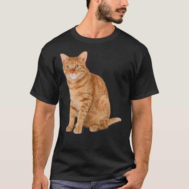 Laranja Tabby Cat T-Shirt (Frente)