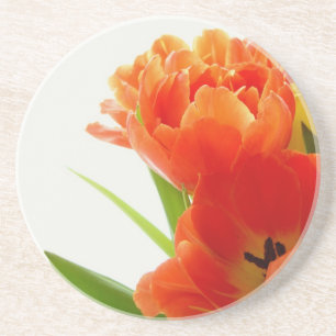 Laranja Tulipas Porta copos Sandstone