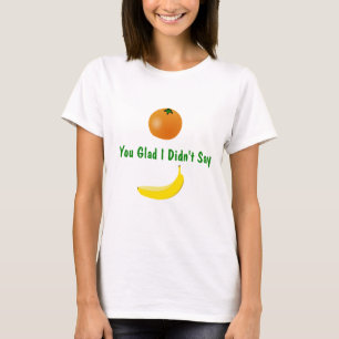 Laranja você t-shirt contente da piada