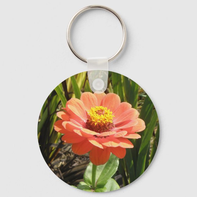 Laranja Zinnia Chaveiro (Frente)
