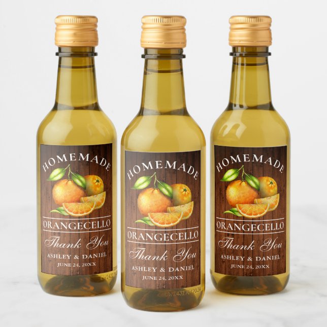 Laranjas Aquáticas Orangecello Casamento Madeira M (Garrafas)