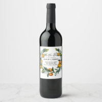 Laranjas: Casamento Salva a Data Etiqueta do Vinho