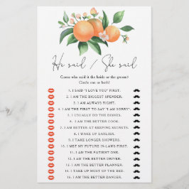 Laranjas - Ele disse que ela disse jogo de chá de