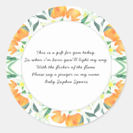 Laranjas - Etiqueta de Velas de Oração