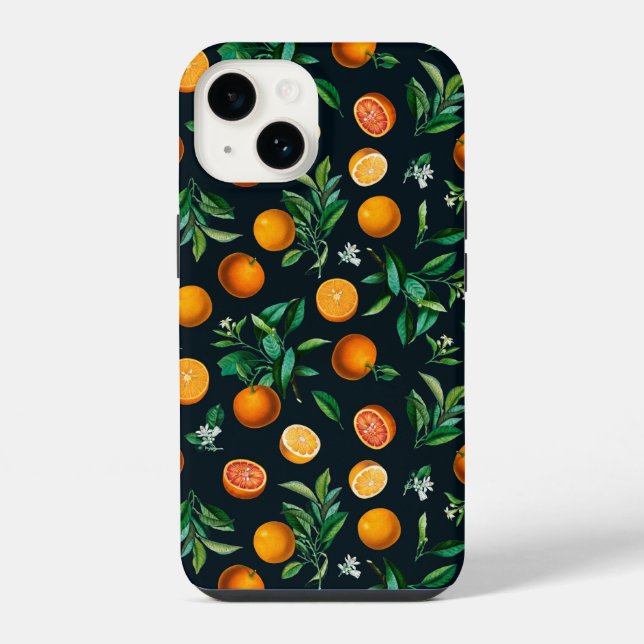 Laranjas Pretas Fruta | iPhone 14 Case-Mate (Verso)